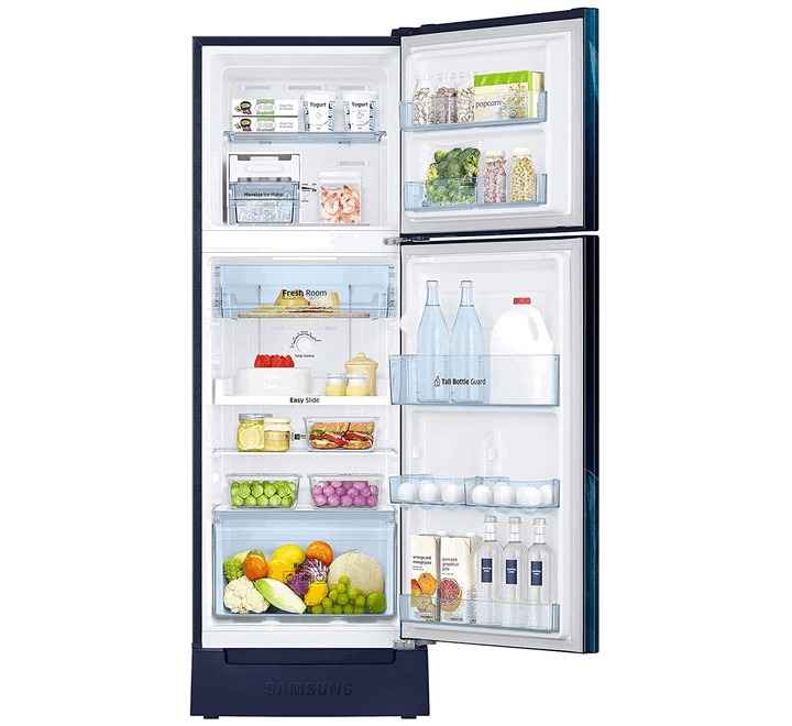Samsung 253 L 2 Star Inverter Frost-Free Double Door Refrigerator (RT28T31429U/HL Paradise Blue Base Stand with Drawer)